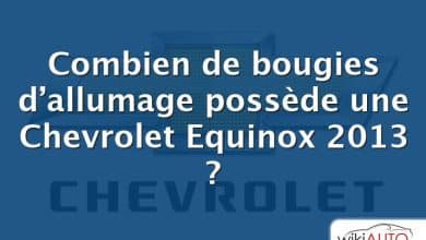 Combien de bougies d’allumage possède une Chevrolet Equinox 2013 ?